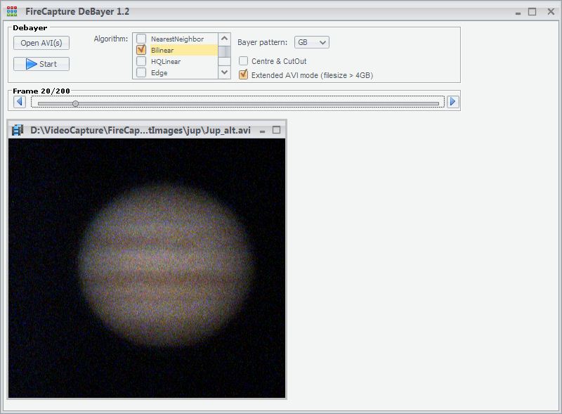 Debayer Tool