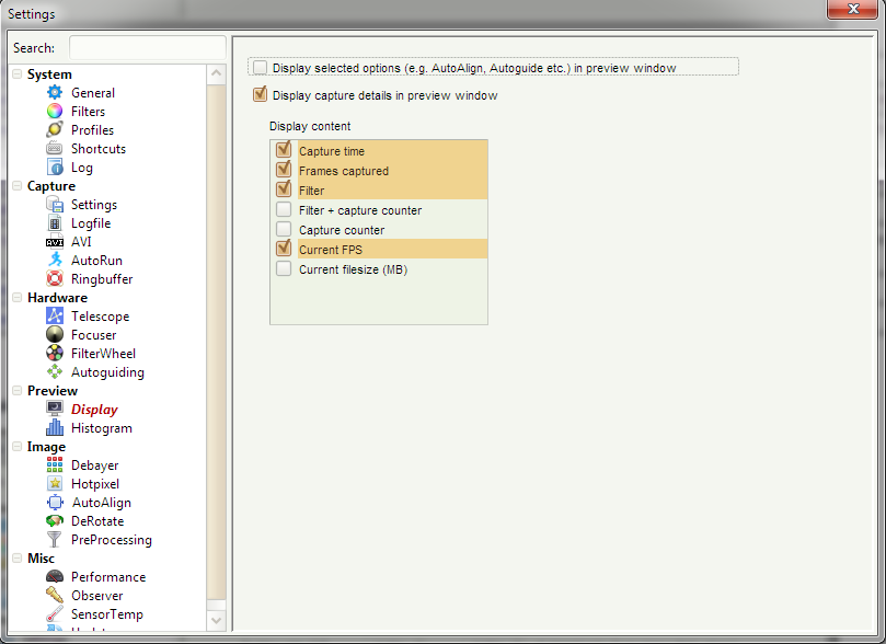 Settings-Autoguide