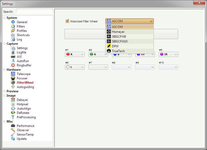 Settings-Filters