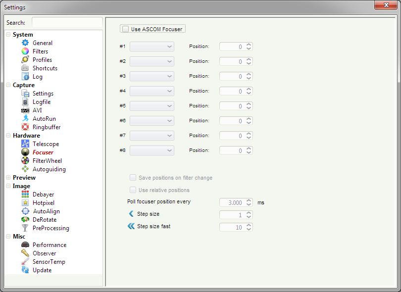 Settings-Filters