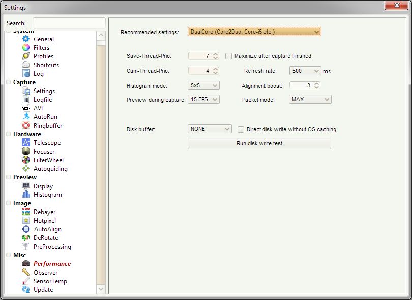 Settings-Performance
